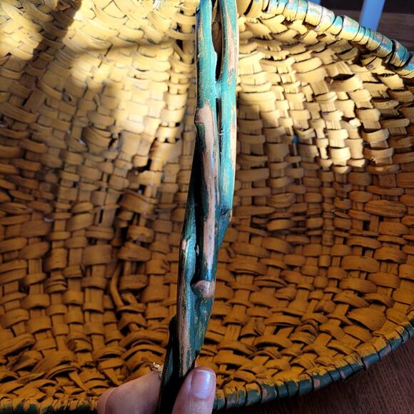 Rustic Primitive Buttocks Basket Golden 24 inch Fall Decor - Picture 8 of 8